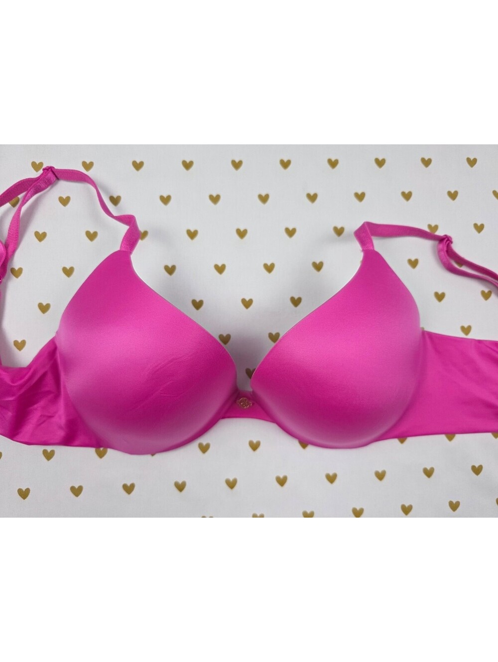 Victorias Secret SO OBSESSED Pink Push UP Satin Bra 32D